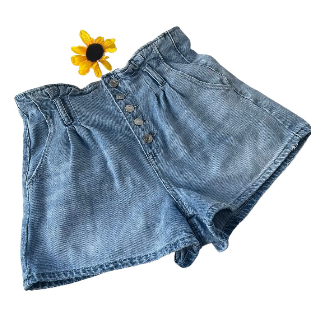 American Eagle Mom's Jean Shorts Womens Size 8 Button Fly Denim Hi Rise Preppy